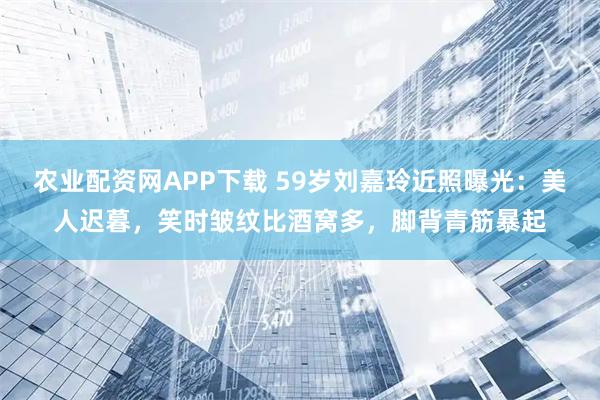 农业配资网APP下载 59岁刘嘉玲近照曝光:美人迟暮,笑时皱纹比酒窝多,脚背青筋暴起