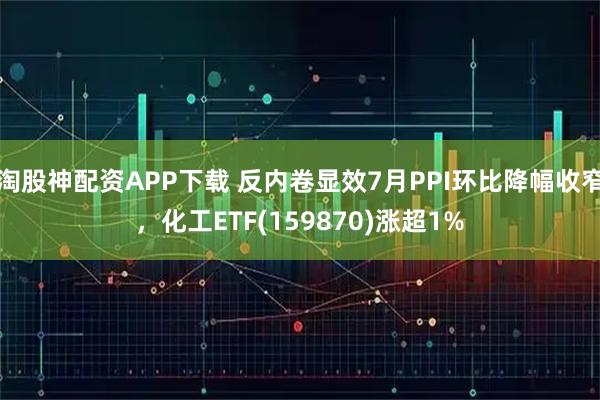 淘股神配资APP下载 反内卷显效7月PPI环比降幅收窄，化工ETF(159870)涨超1%