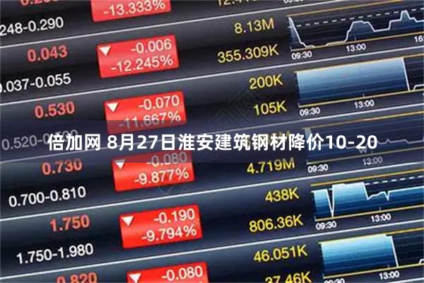 倍加网 8月27日淮安建筑钢材降价10-20