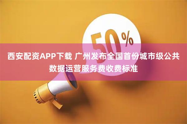 西安配资APP下载 广州发布全国首份城市级公共数据运营服务费收费标准